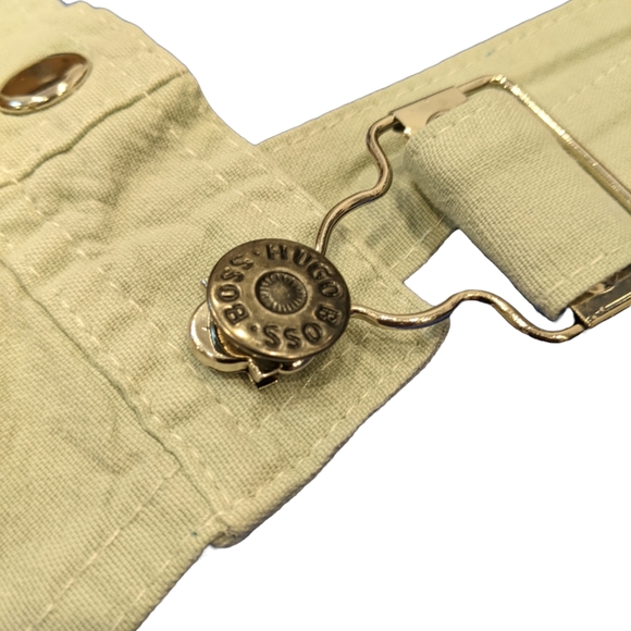 HUGO BOSS Light Green Denim Overall Retro 90s Style Dress/Jumper Skirt Size S/M - Picture 3 of 16